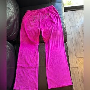 Juicy Couture Fuchsia Velour Pajama Pants